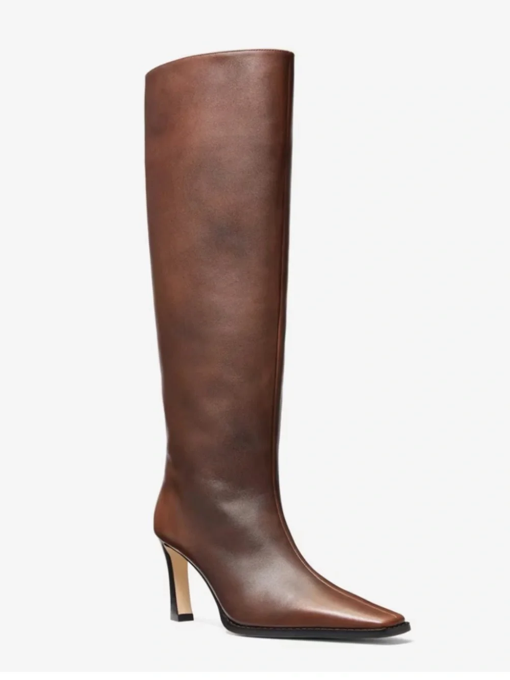 Michael Kors Darrah Brown Leather Knee High Boots (Brand new in Box)
